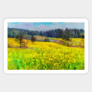 Floral Meadow painting Sticker